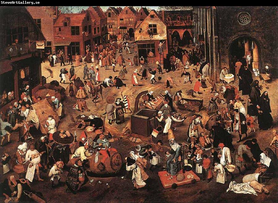 BRUEGHEL, Pieter the Younger Battle of Carnival and Lent f